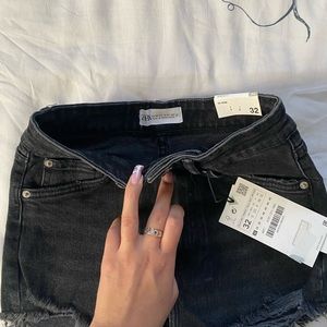 Black high waisted Zara shorts